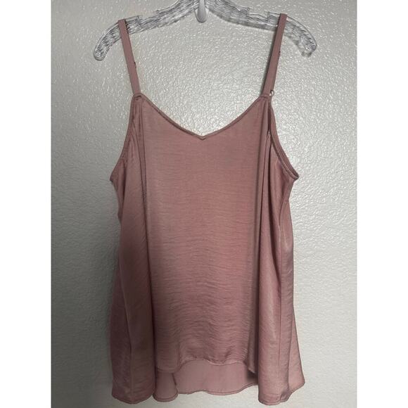 Torrid Sophie Satin Charmeuse Swing Cami Dusty Rose Size 0 - Picture 4 of 4
